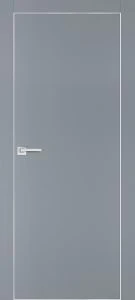 Межкомнатная дверь PX-1 AL кромка с 4-х ст. Серый матовый