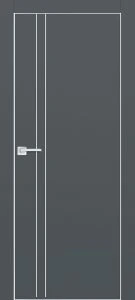 Межкомнатная дверь PX-20  AL кромка с 4-х ст. Графит матовый