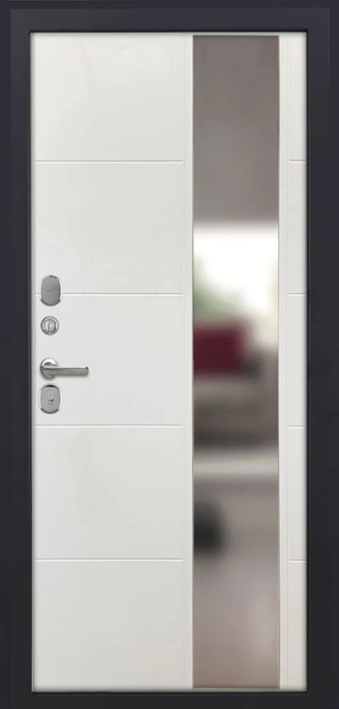 Входная дверь ДвериПРО Модель L-46 ФЛЗ-649 капучино (зеркало) DPRO195746 внутренняя сторона