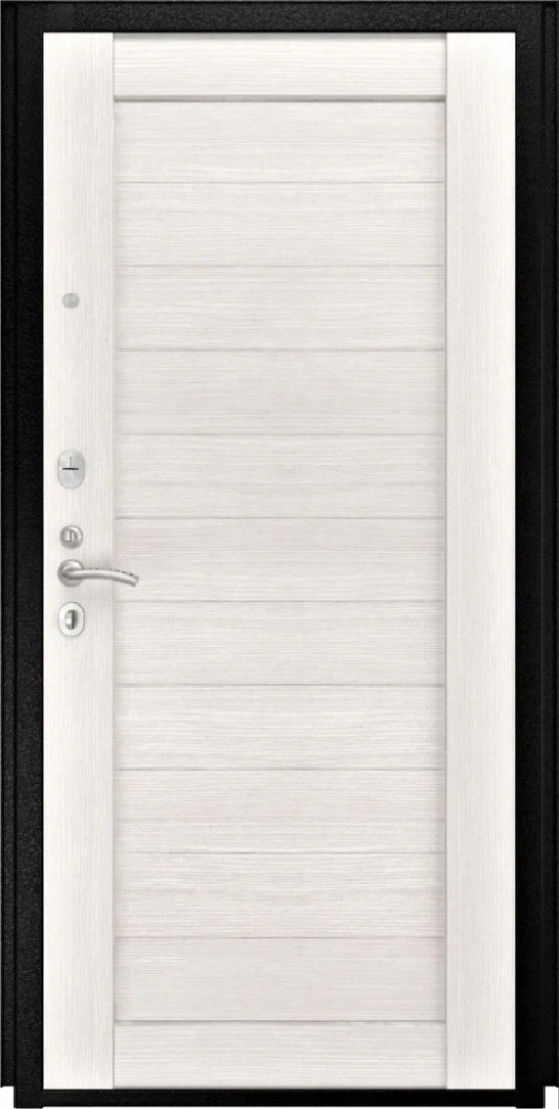 Входная дверь ДвериПРО Модель L-46 СБ-3 листв. бел. (21 беленый дуб) DPRO201415 внутренняя сторона