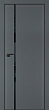 Межкомнатная дверь P-22  кромка ABS черная c 4-х ст. Графит матовый